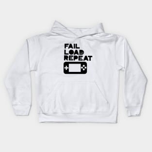 Fail Load Repeat with Gamepad Kids Hoodie